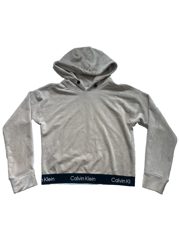 Calvin Klein Women's Gray Performance Long Sleeve Pullover Hoodie Size X-Small