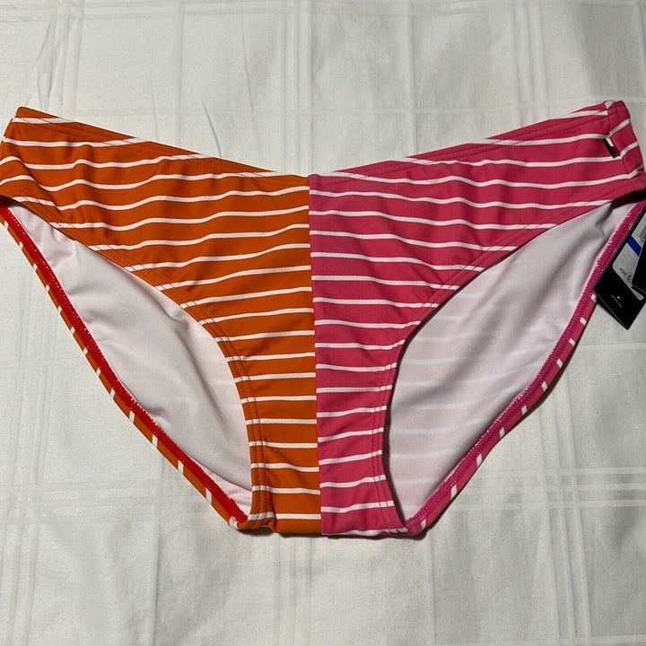 Tommy Hilfiger Women's Dahlia Sailway Striped V Cut Bikini Swim Bottom Size XL