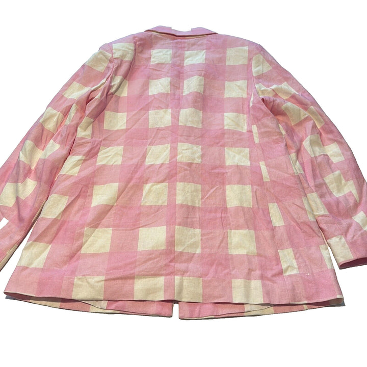 Sanctuary Womens Candy Gingham Long Sleeve Kora Blazer Jacket Size S