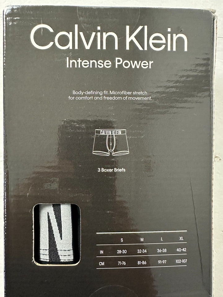 Calvin Klein Intense Power Men's Black 3 Pack Boxer Brief Underwear Size X-Large