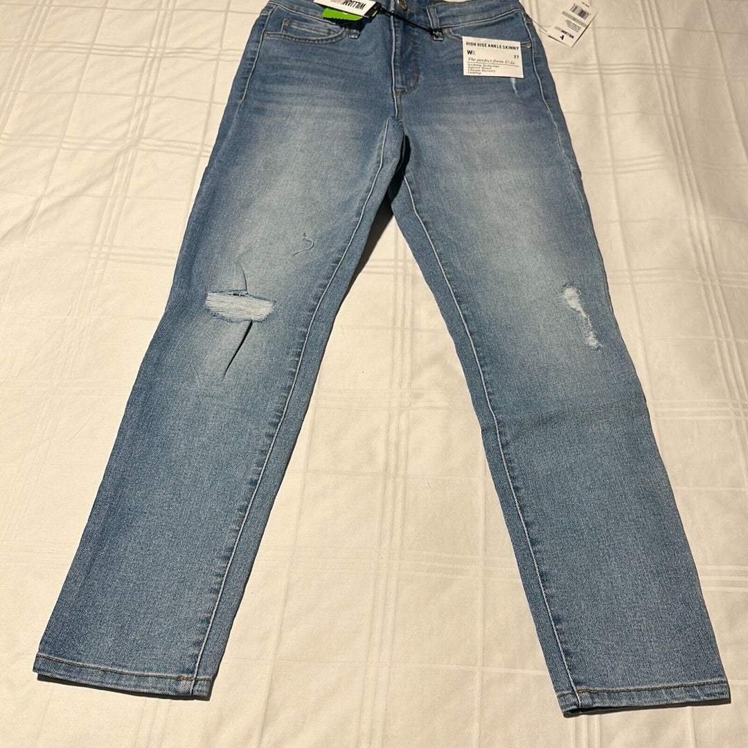 William Rast Women's Blue Denim Always Shine High Rise Skinny Jeans Size 27