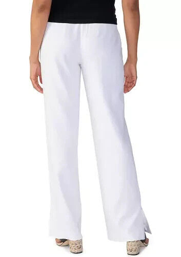 Sanctuary Women's White Flat Front Regular Fit Straight Leg Trouser Pants Sz 33