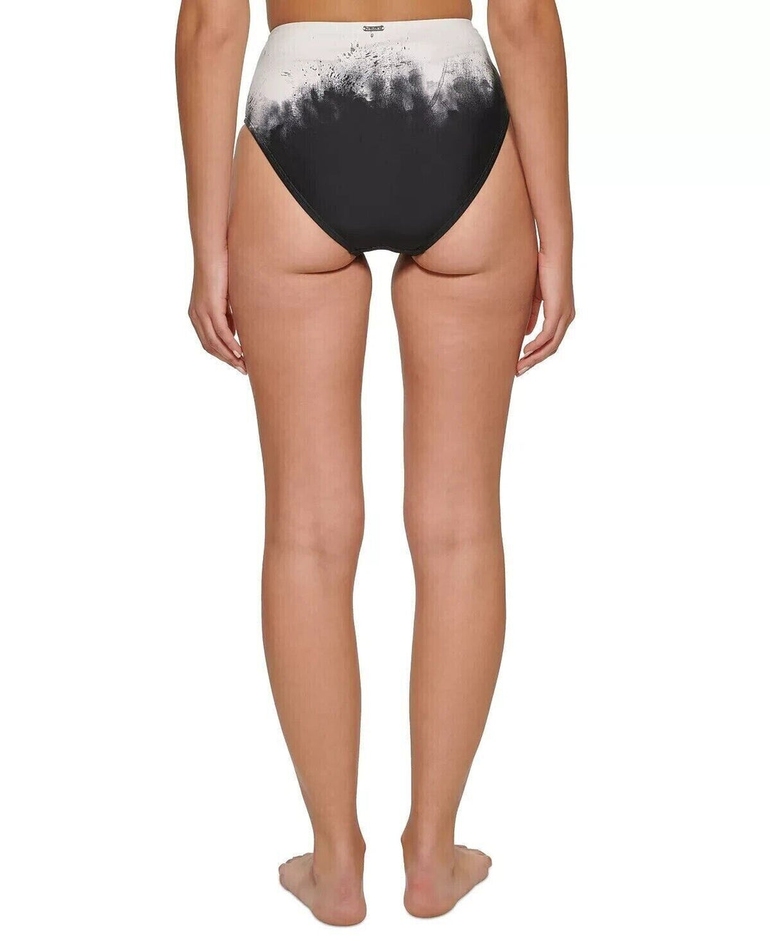 Calvin Klein Women's Black Tie Dye High Waist Swim Bikini Bottom Size L