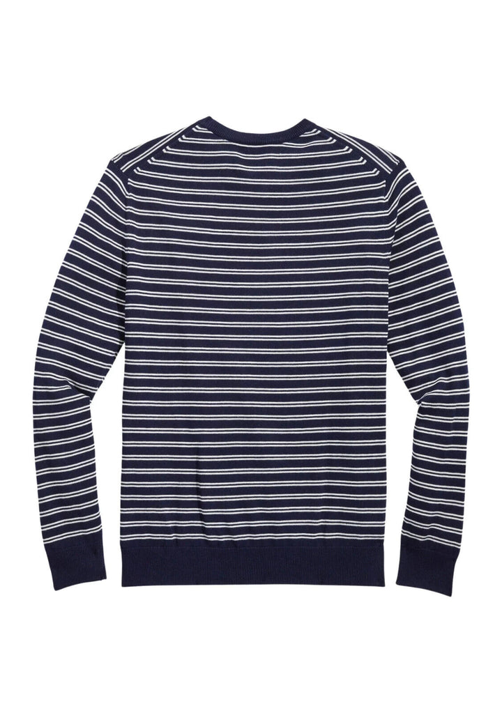 Vineyard Vines Mens Nautical Navy Cotton Cash Striped Crew Neck Sweater Size XL