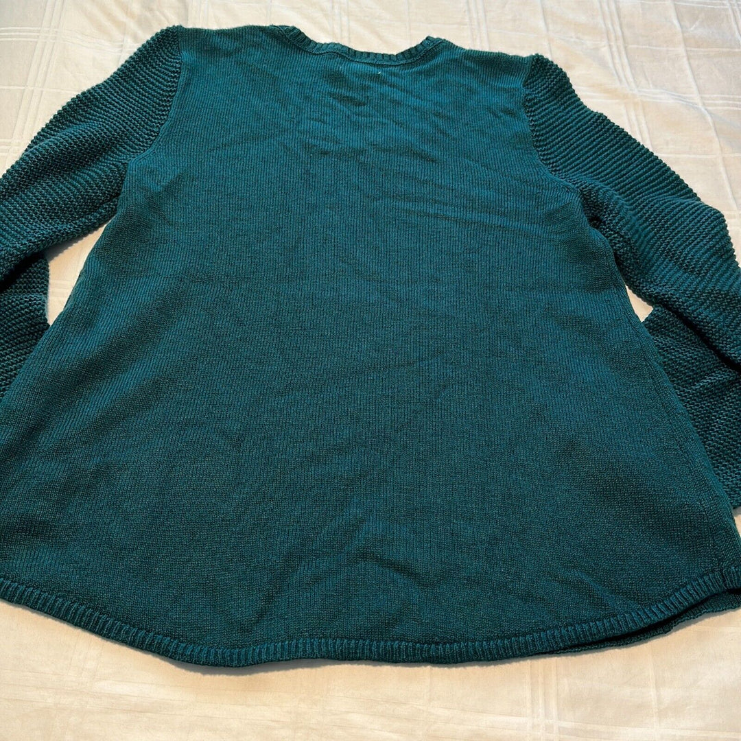 Style & Co. Women's Rare Emerald Long Sleeve V-Neck Pullover Sweater Size Large