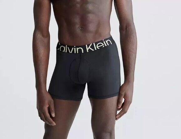 Calvin Klein Mens Black Future Shift Microfiber Boxer Brief Underwear Size Small