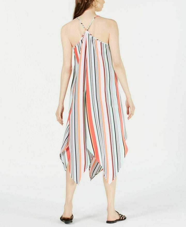 Bar III Women's Striped Handkerchief-Hem Dress Multicolor  XS