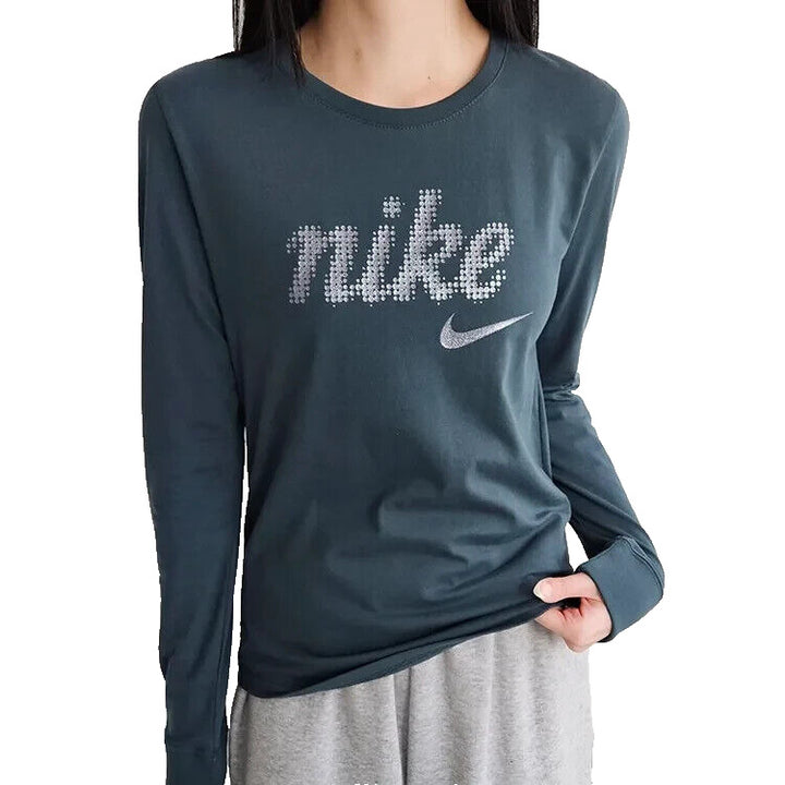 The Nike Women's Deep Jungle Long Sleeve Sportswear Pullover T-Shirt Size XS