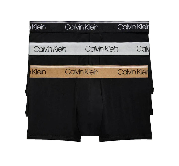 Calvin Klein Men's Black Classic Fit 3 Low Rise Trunks Underwear Size Large