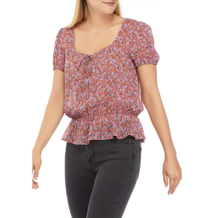 Sanctuary Women's Meadow Ditsy Floral Meet You There Blouse Top Size Small