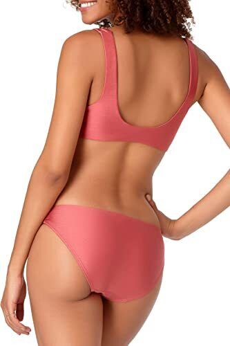 Anne Cole Women's 20ST16917 Pink Tie Front Wide Strap Bikini Swim Top Size S