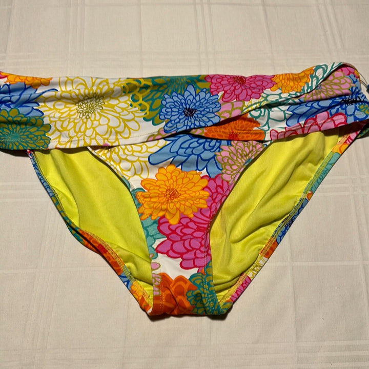 Bleu Rod Beattie Women's Multicolor Fresh Picks Sarong Bikini Swim Bottom Sz 14