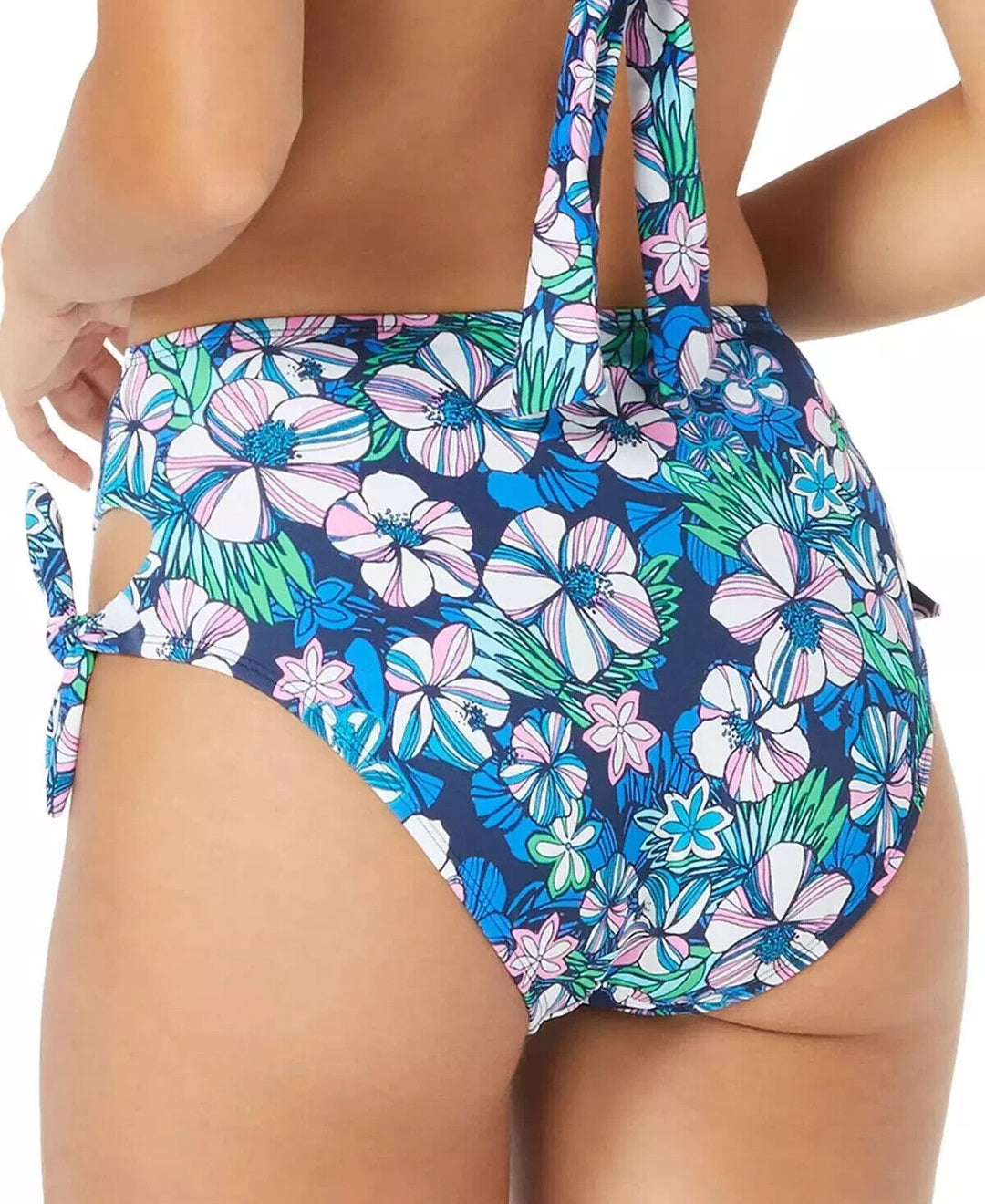 Sundazed Women's Multi Tatum Floral-Print Tie Side High-Waist Swim Bottom Size S