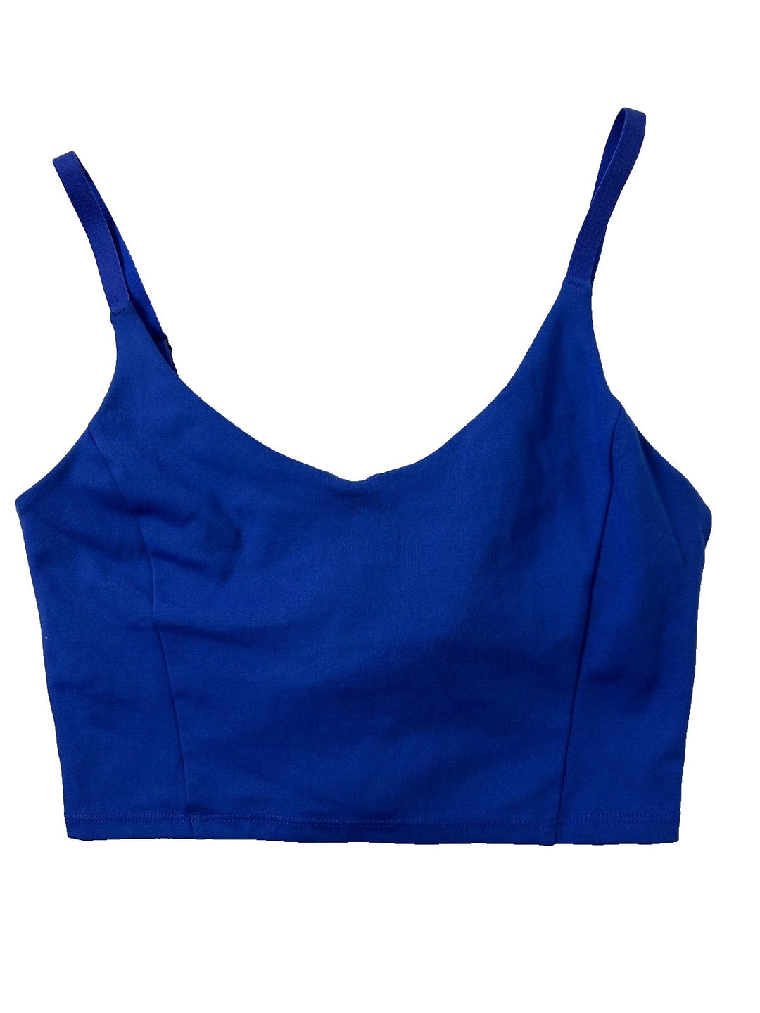 Calvin Klein Performance Womens Blue V-Neck Low Impact Crop Top Size XS