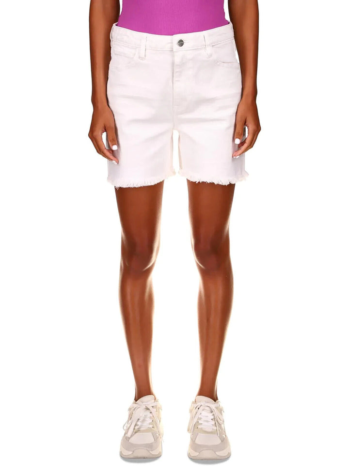 Sanctuary Women's White Sidewalk Frayed Hem Stretch Denim Cut Off Shorts Size 29