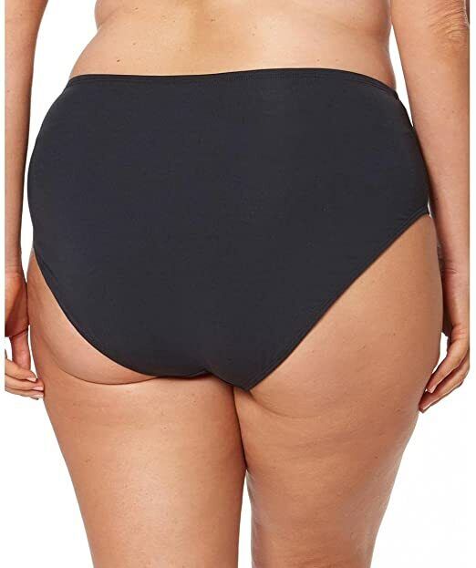 Bleu Rod Beattie Women's Black Shirred Tummy Control Swim Bikini Bottom Size 20W