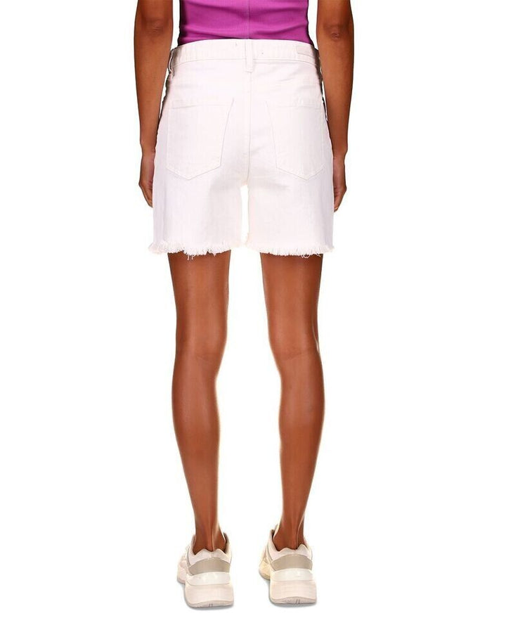 Sanctuary Women's White Sidewalk Frayed Hem Stretch Denim Cut Off Shorts Size 29