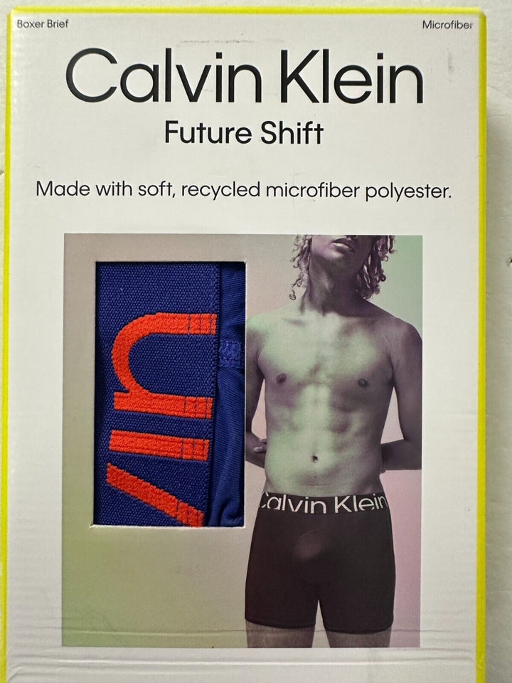 Calvin Klein Mens Black Future Shift Microfiber Boxer Brief Underwear Size M