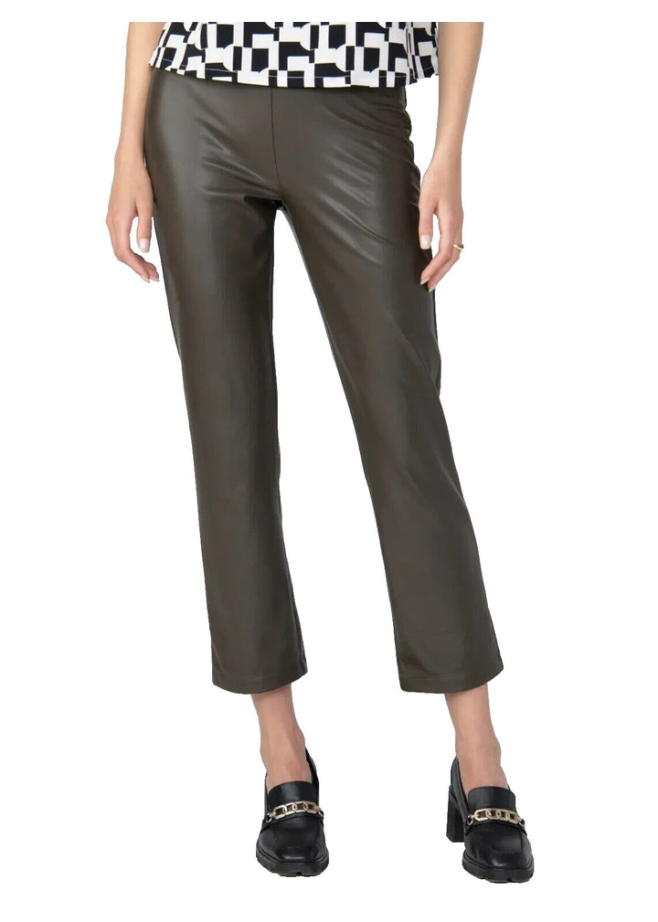 Sanctuary Women's Olive Flat Front Carnaby Kick Cropped Pants Size Medium