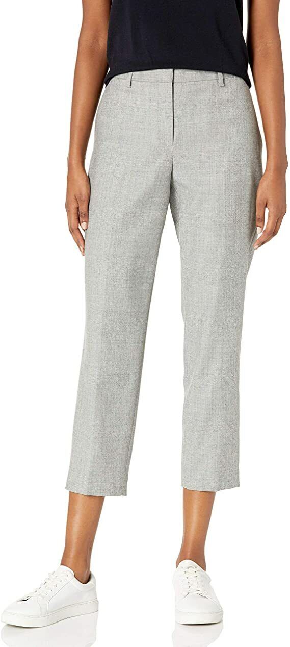 Theory Women's Treeca 4 Sleek Flannel Light Heather Grey Size 10