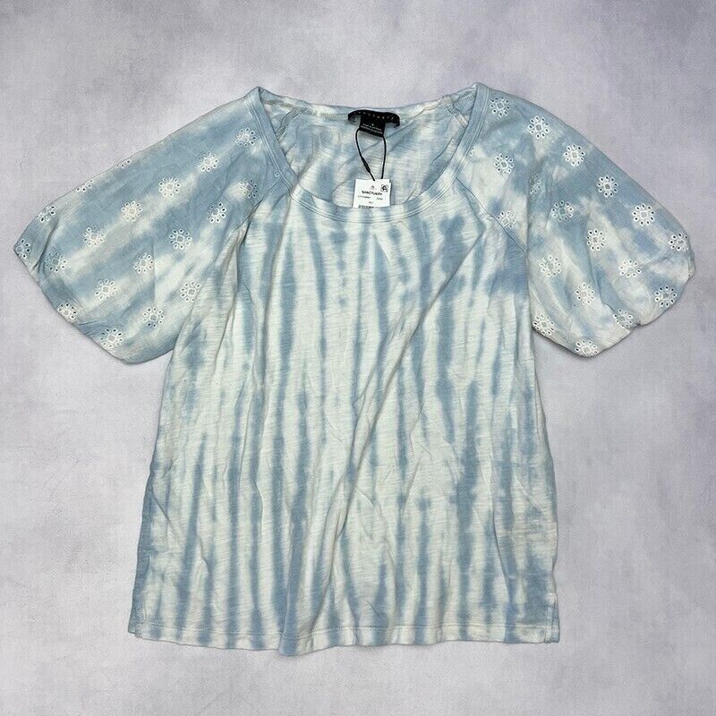 Sanctuary Women's Seamist Punch Tie Dye Pullover Daydreamer Blouse Top Size L