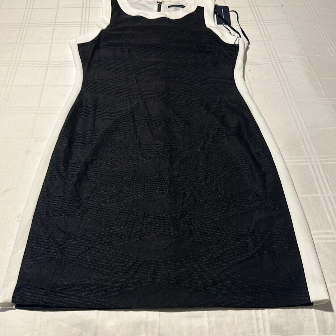 Tommy Hilfiger Women's Black Sleeveless Crisscross Knit Sheath Dress Size 10