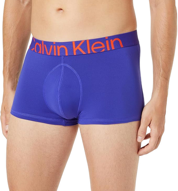 Calvin Klein Men's Blue Future Shift Microfiber Polyester Low Rise Trunk Size S