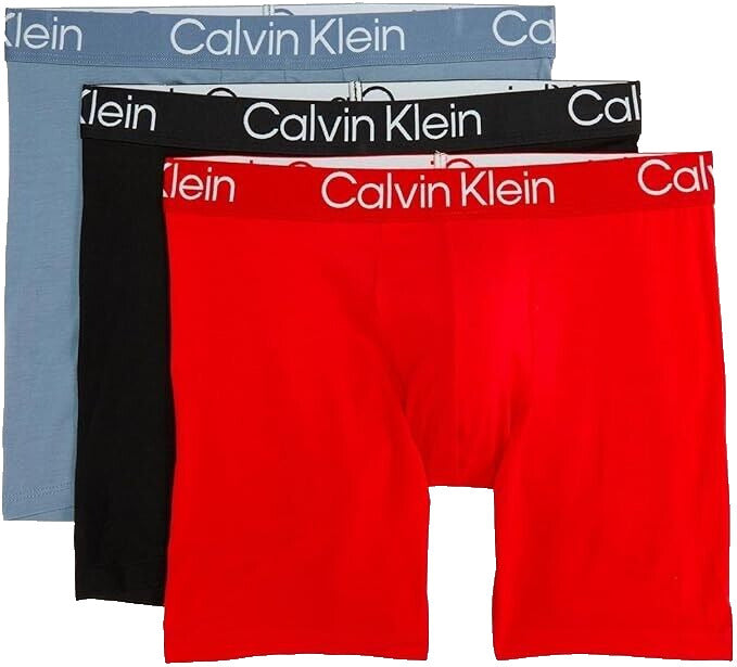 Calvin Klein Mens Ultra Soft Modern Stretch Boxer Brief Underwear Size S 3 Pack