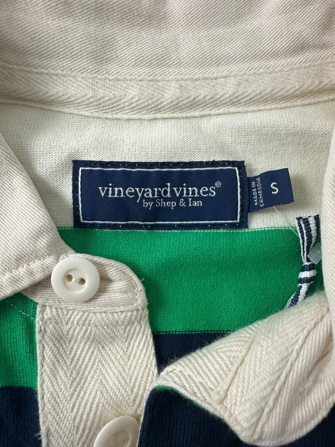 Vineyard Vines Men's Amazon Long Sleeve Multi-Stripe Rugby Polo Shirt Size Small