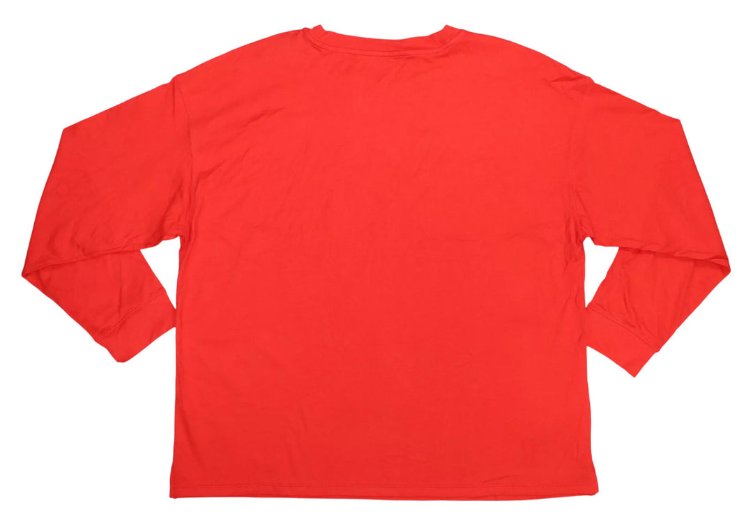 Calvin Klein Performance Women's Red Long Sleeve Cotton Pullover T-Shirt Size XS