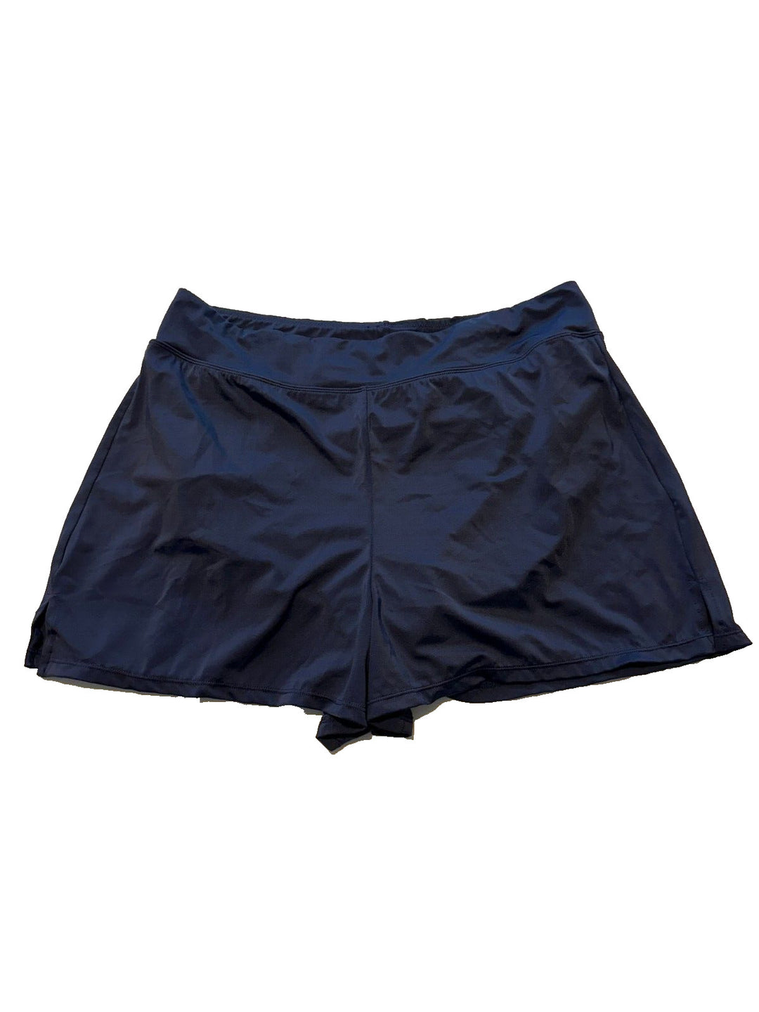 Swim Solutions Women's Navy Blue Pull On Swim Boy Shorts Bottom Size 16W