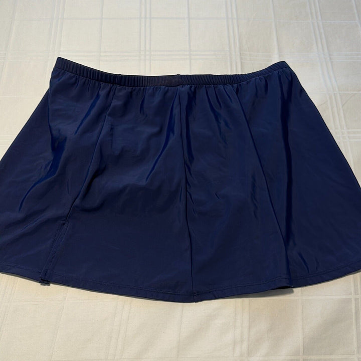 Swim Solutions Women's Navy Blue Pull On Stretch Swim Shorts Bottom Size 22W