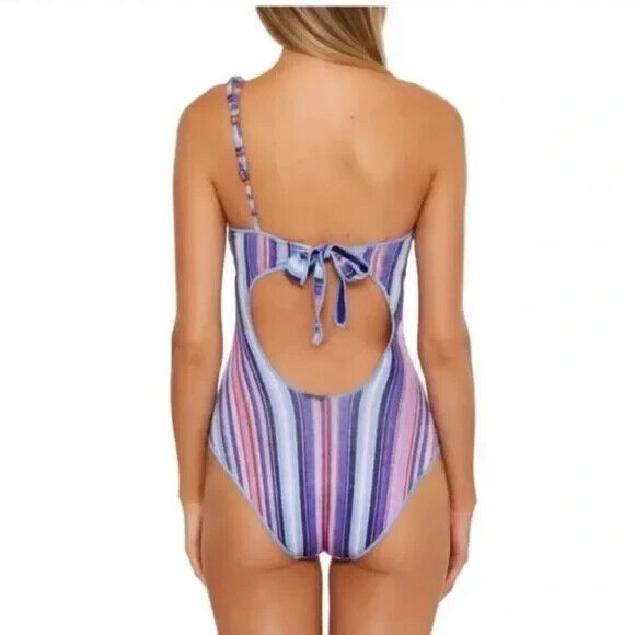 BECCA By Rebecca Women's Multicolor Arabella Asymmetrical One Piece Swimsuit M