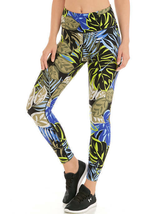 Calvin Klein Women's Performance PF0P1910 Blue Printed High Waist Leggings Sz XS