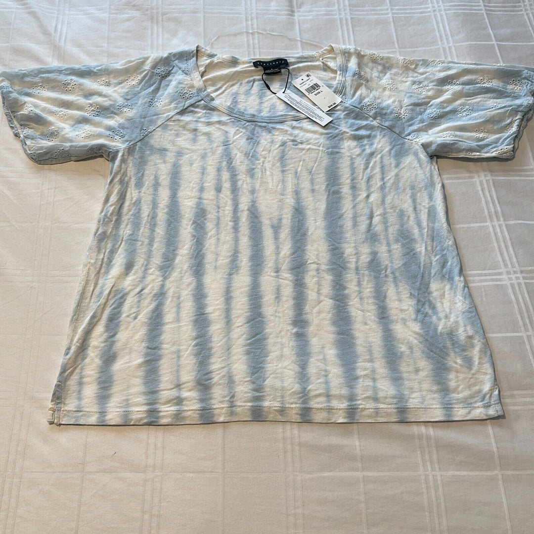 Sanctuary Women's Seamist Punch Tie Dye Pullover Daydreamer Blouse Top Size L