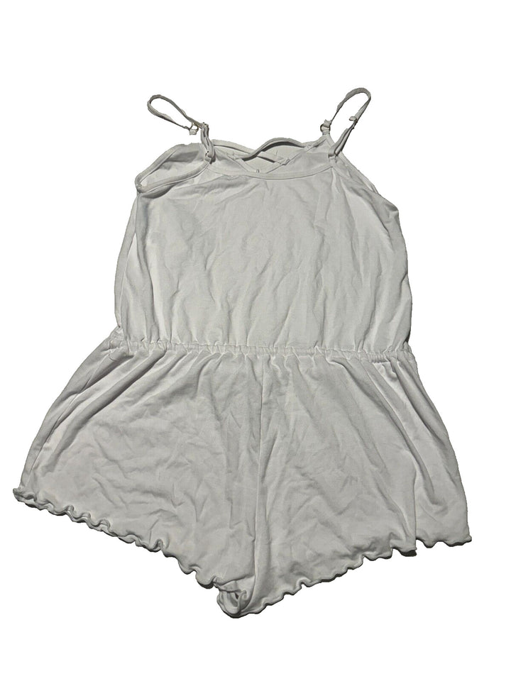 California Waves Womens Arctic White Tie Waist Romper Swim Cover-Up Size X-Small