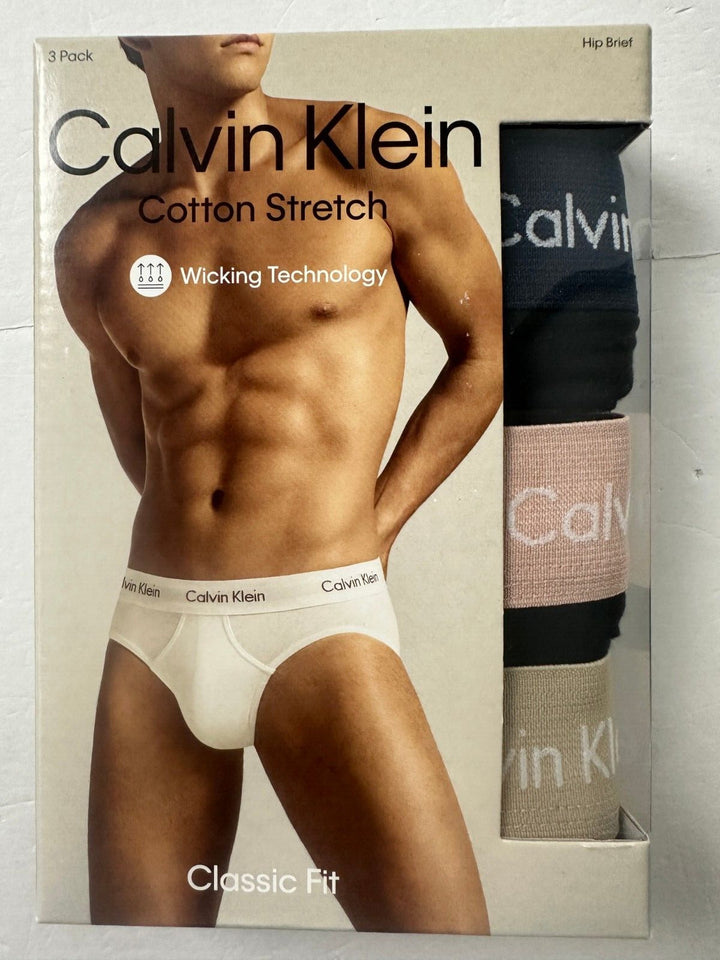 Calvin Klein Cotton Stretch Wicking Technology Classic Fit Hip Brief XL 3 Pack