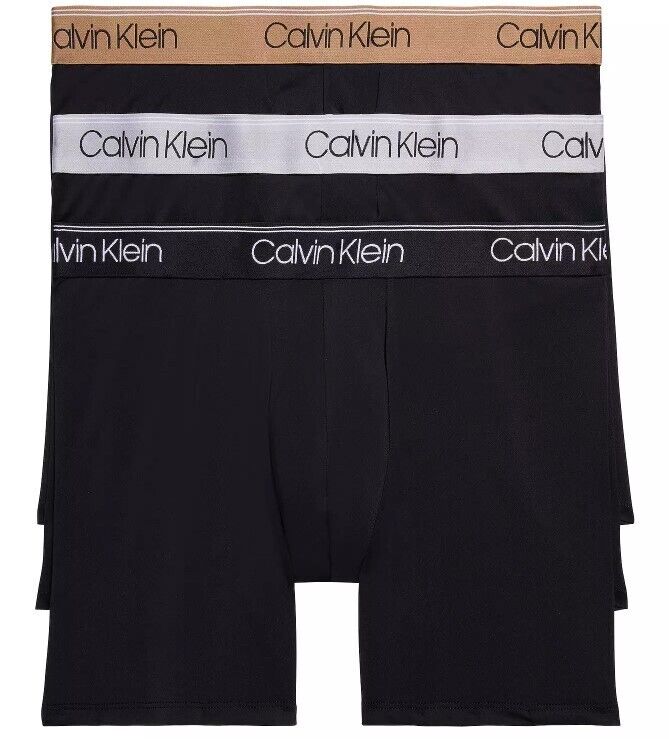 Calvin Klein Microfiber Stretch Wicking Technology Boxer Brief Size M 3 Pack