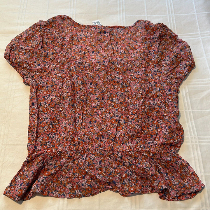 Sanctuary Women's Meadow Ditsy Floral Meet You There Blouse Top Size Small