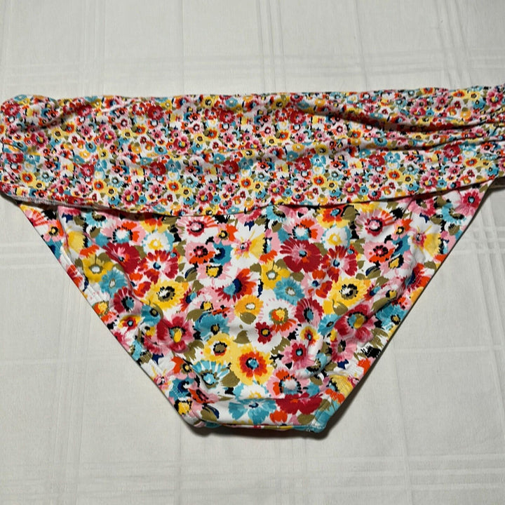 Bleu Rod Beattie Women's Multicolor Floral Hour Sarong Bikini Swim Bottom Sz 14