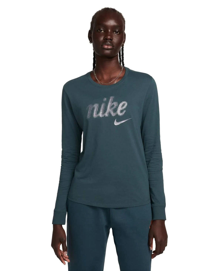 The Nike Women's Deep Jungle Long Sleeve Sportswear Pullover T-Shirt Size XS