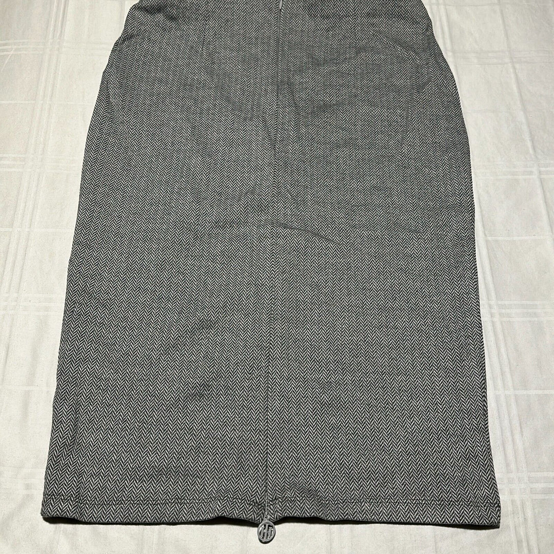 Tommy Hilfiger Women's Gray Herringbone Stretch Straight & Pencil Skirt Size XS