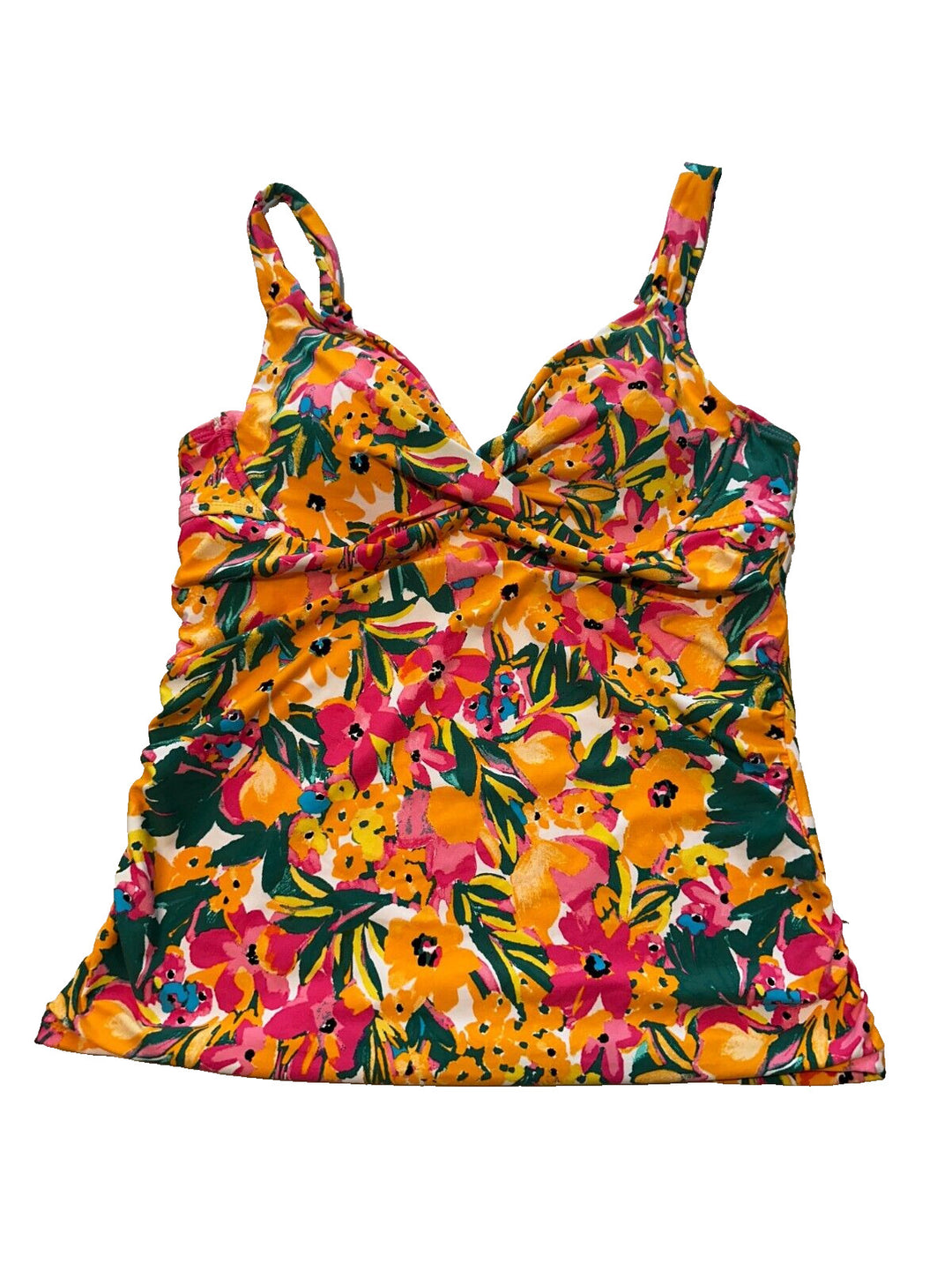 Anne Cole Women's Multi Sunshine Floral Underwire Twist Tankini Top Size 34C/36B