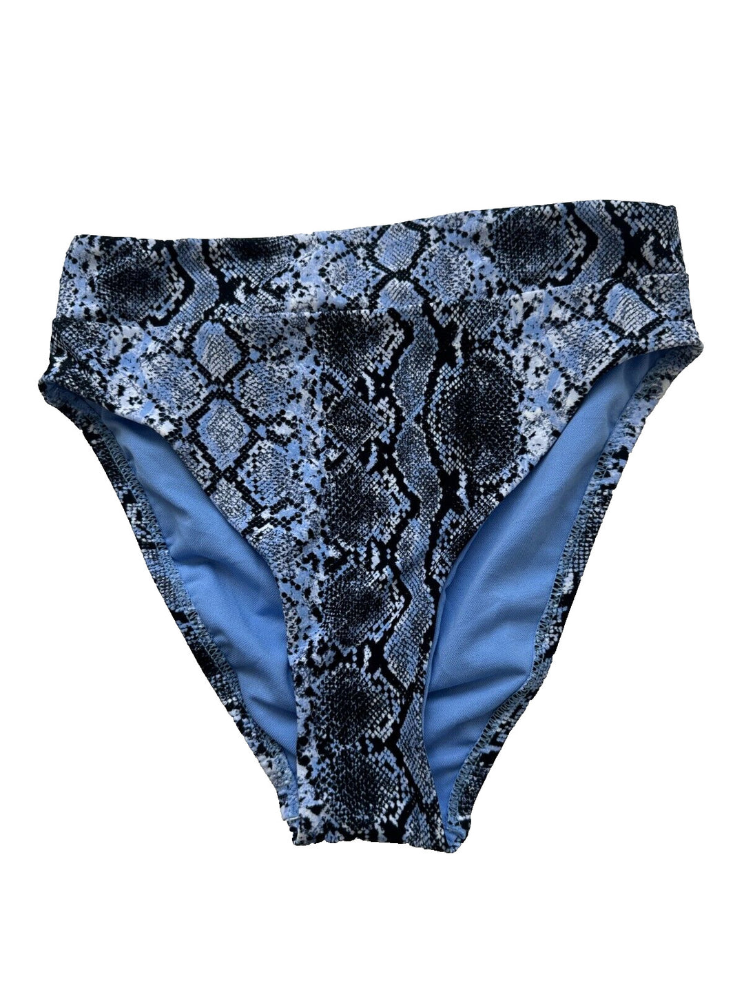 Bar III Womens Peri Allure Snake Print Slitherin High-Rise Bikini Bottom Size XS