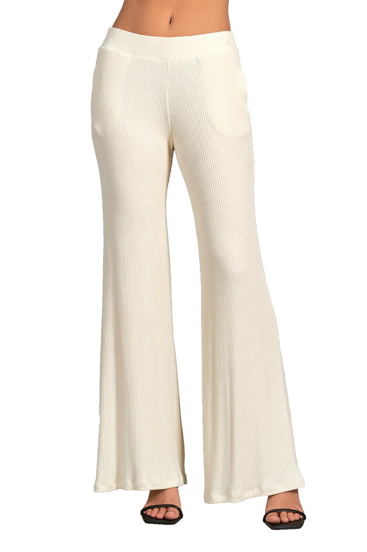 Sanctuary Women's White Cotton Elastic Waist Pull On Wide Leg Pants Size Large