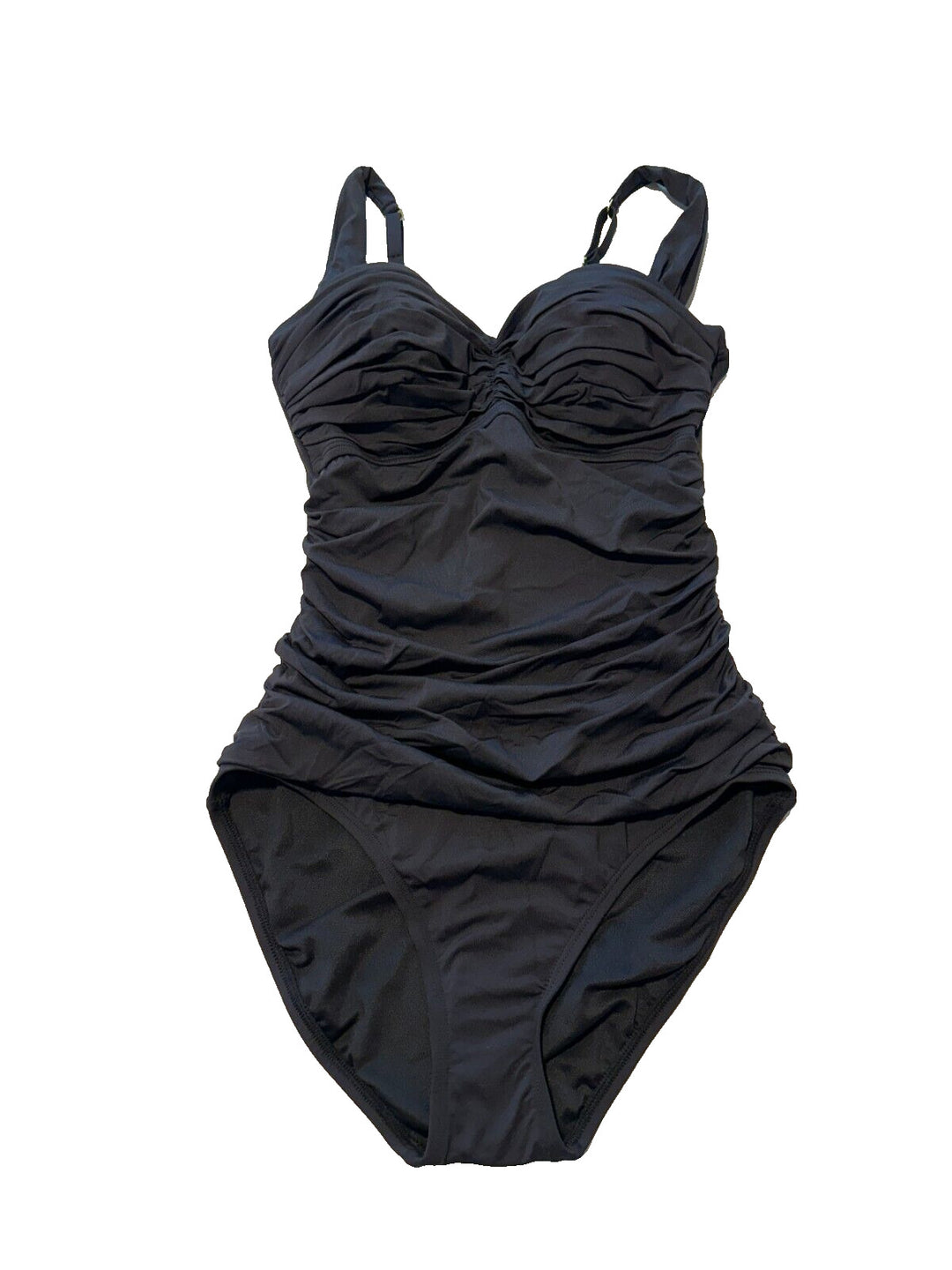 Bleu Rod Beattie Women's Black Kore Shirred Bandeau One Piece Swimsuit Size 4