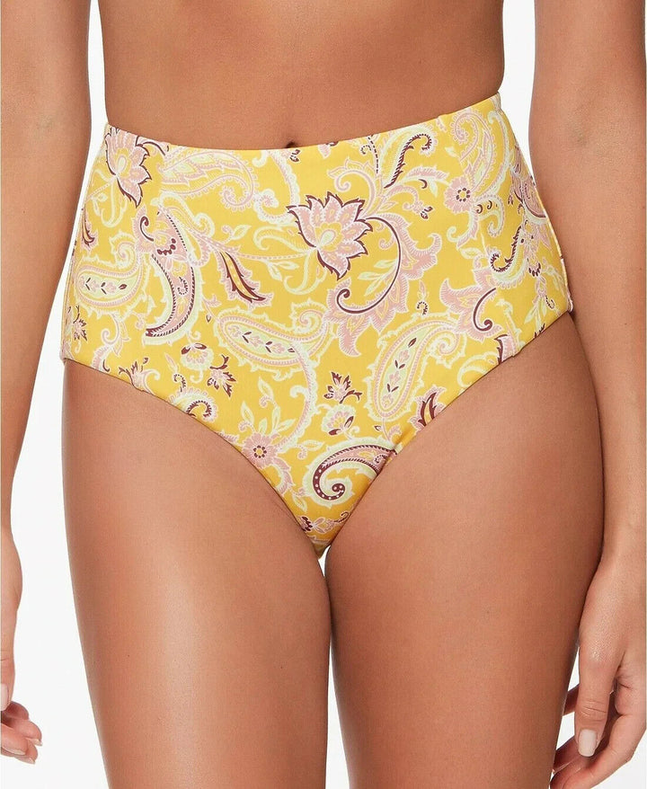 Sanctuary Women's Mango Paisley Divas In The Detail High Waisted Swim Bottom M