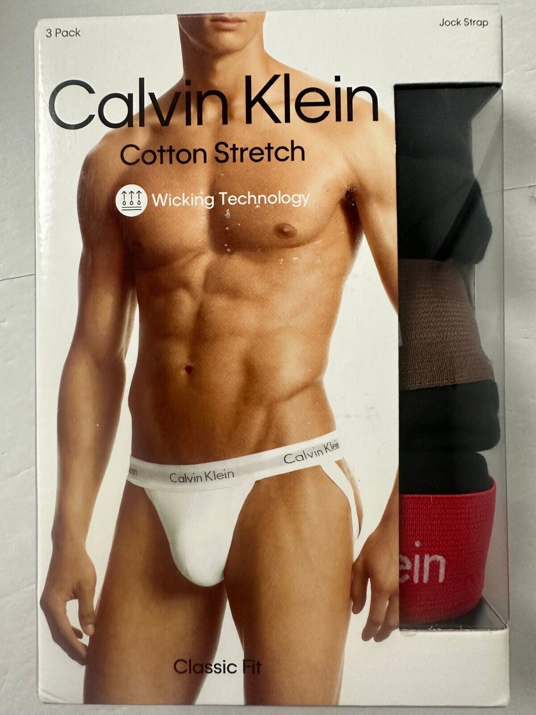 Calvin Klein Cotton Stretch Wicking Technology Classic Fit Jock Strap Size S