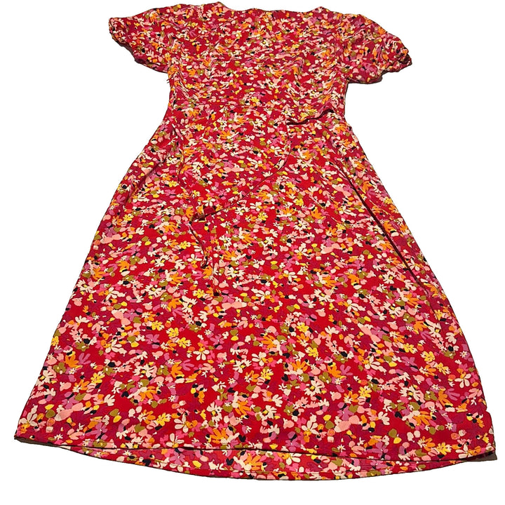 Sanctuary Women's Sunset Bloom Floral Sweetheart Neck A-Line Midi Dress Size 4