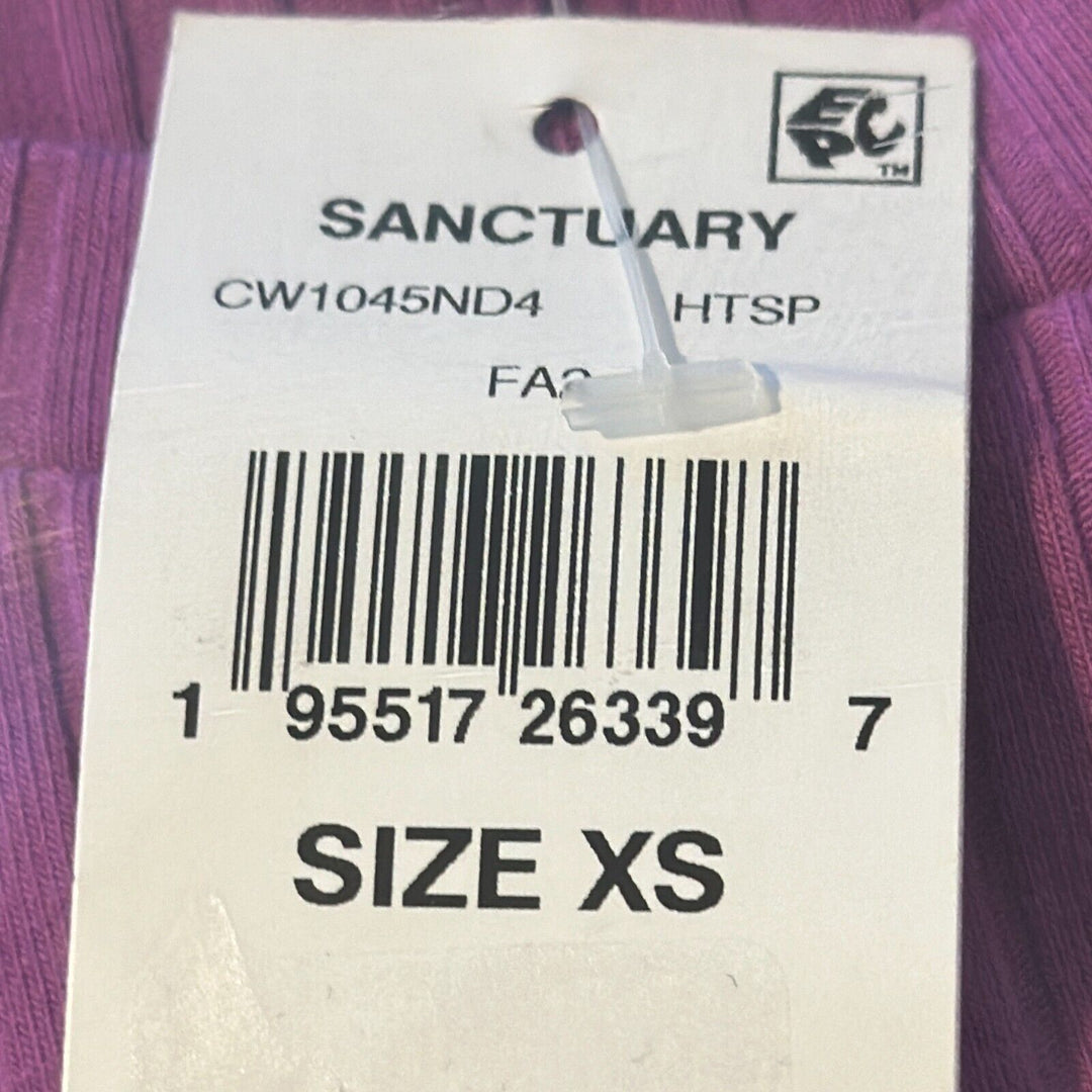 Sanctuary Women's Violet Short Sleeve Round Neck Dusk Ribbed Mini Dress Size XS